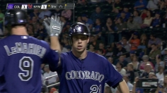 Rockies outlast Dickey, then beat Mets late