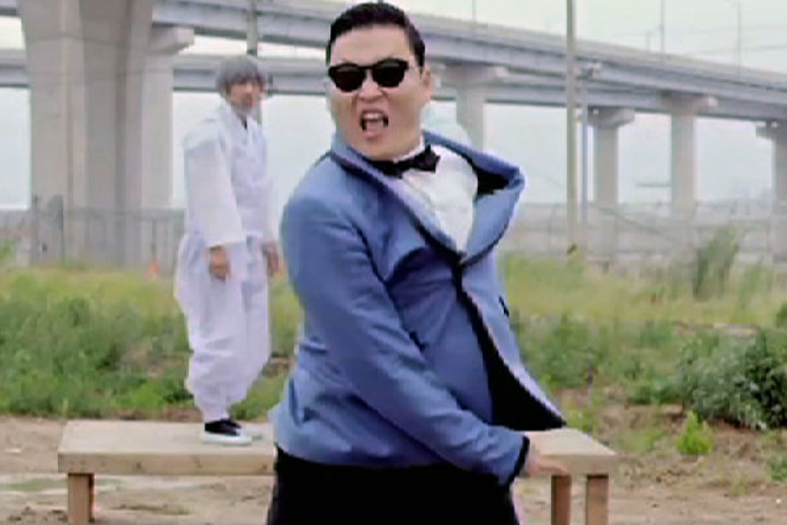 Fans got a taste of the PSY sensation by participating in a Dance Cam segment featuring the song, and the man himself at Dodger Stadium