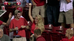 Latos, Reds win pitchers' duel on Bruce's blast