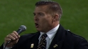 Clark sings during stretch