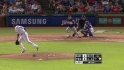Adams hit by comebacker