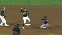 A's turn four double plays