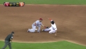 Hanigan's strong throw