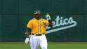 A's five-run third