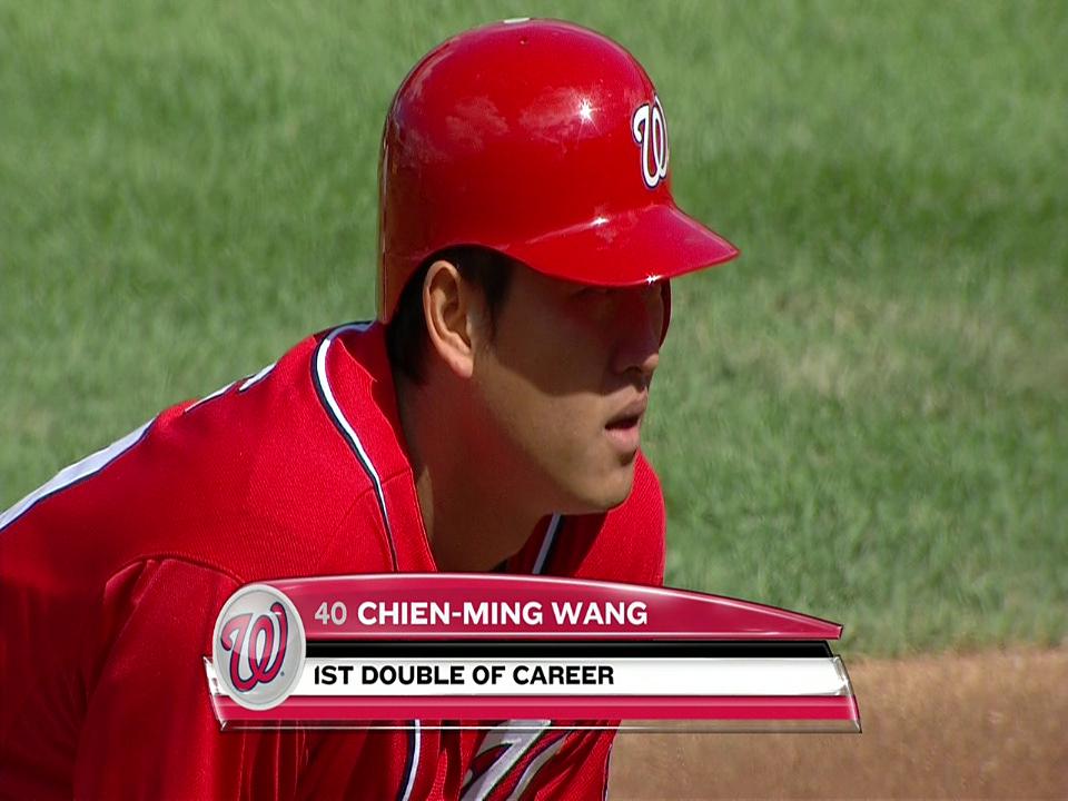 Baseball Video Highlights & Clips | MIL@WSH: Wang lines first career double on first hit - Video