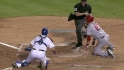 Beltre throws out Trout