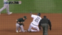 A's turn two