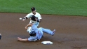 McLemore on Holliday's slide