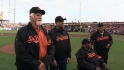 Four HOFers throw first pitch