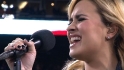 Lovato sings national anthem