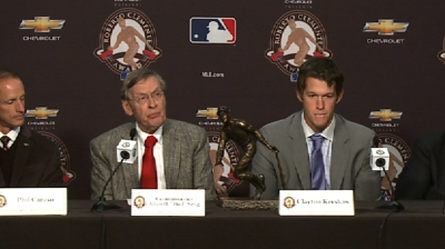 Humbled Kershaw youngest Clemente winner