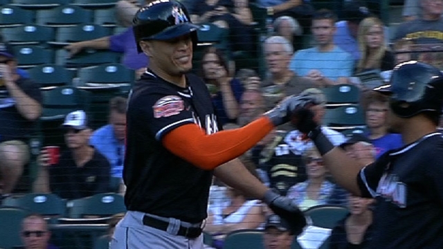 Marlins hopeful Stanton settles in this spring