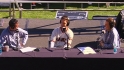 Giants' Posey speaks at FanFest