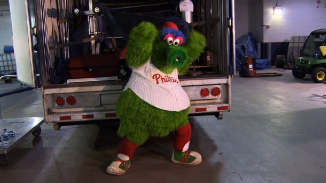 Phillies pack up truck with usual, unusual items