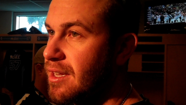 Healthy, smiling Longoria has bounce in his step