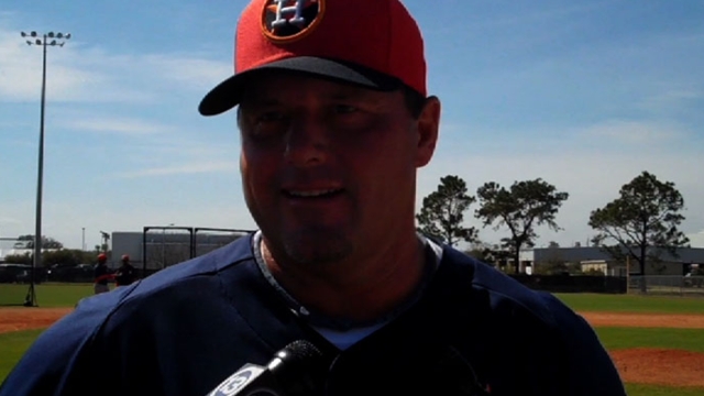 Clemens throws live BP to Astros hitters