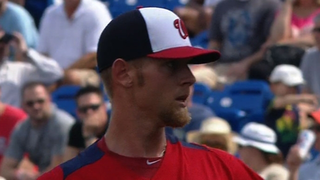 Strasburg allows two runs in two frames vs. Mets