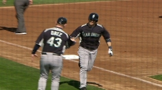 Bay bolsters roster hopes with two-run homer