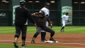 Alabama State University's Leo Rojas rips a triple