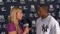 Granderson on his broken forearm