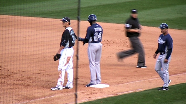 Garcia roughed up in Cactus League debut