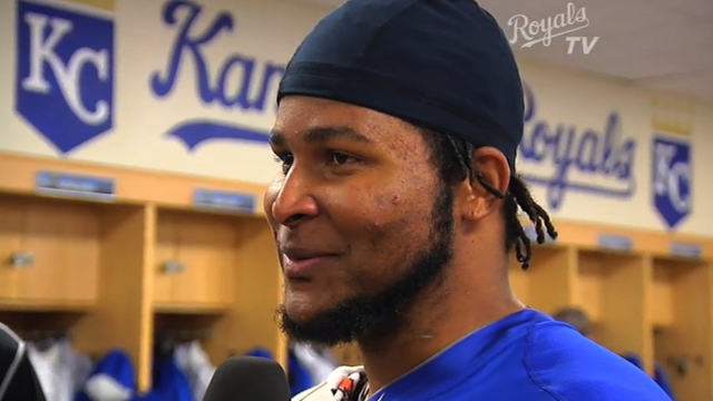 Royals homer twice in Santana's strong debut