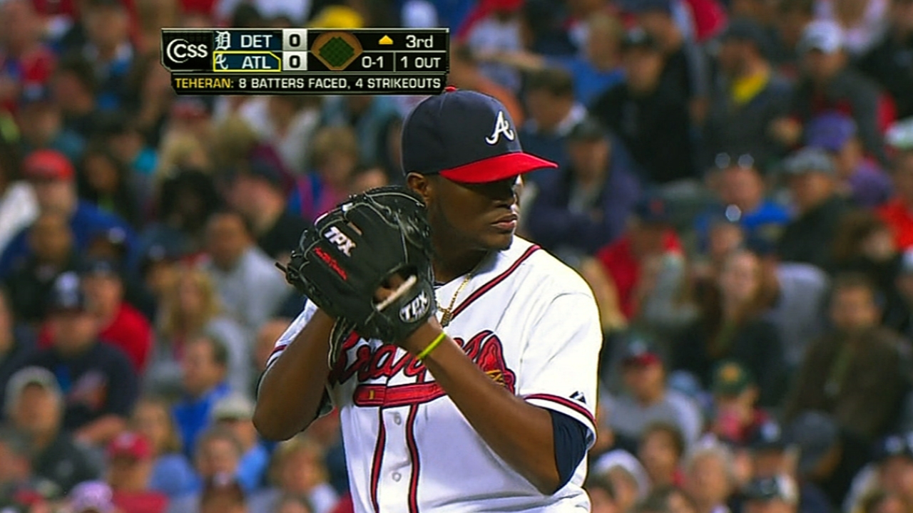 Teheran takes care of Tigers; Francisco homers in loss
