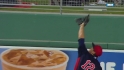 Benson's running catch