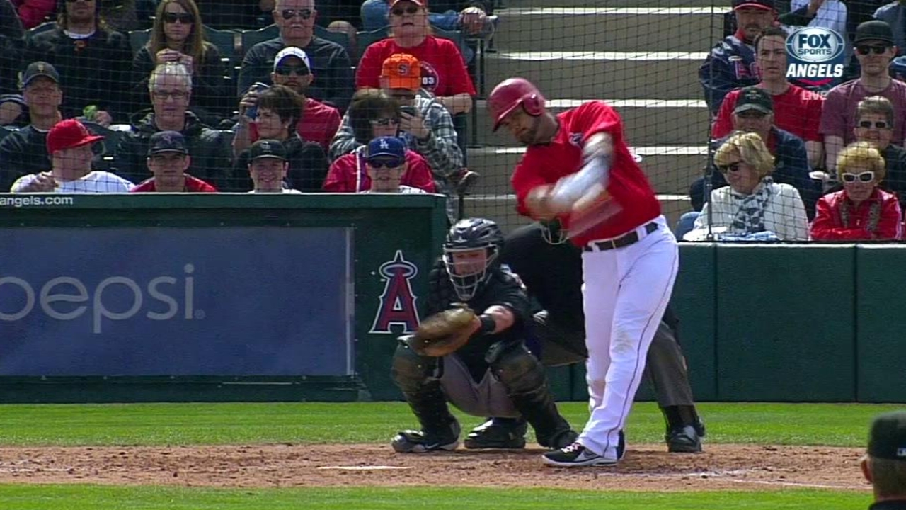 Pujols finds his power with first spring homer