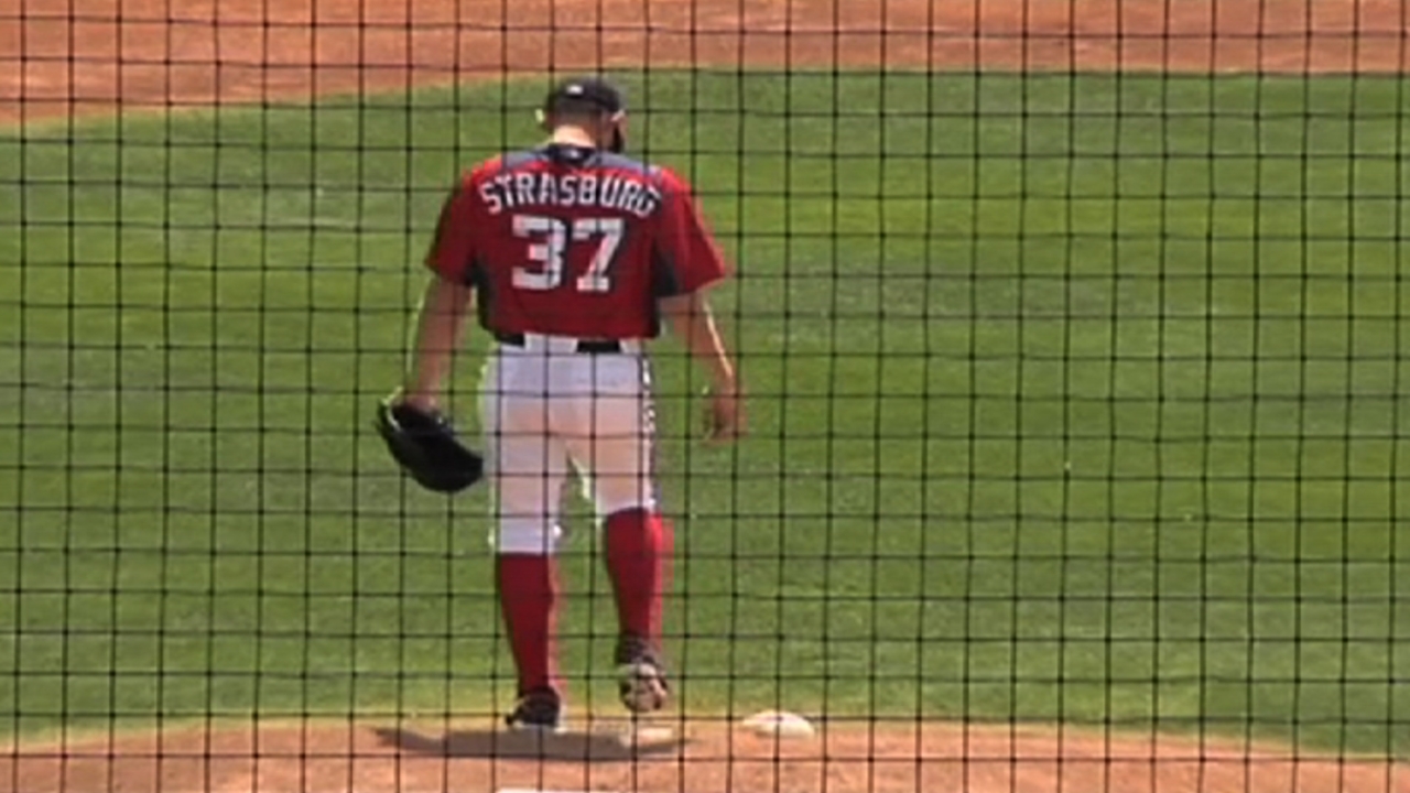 Strasburg builds stamina in Nats' loss to Braves