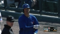 TOR@BAL: Goins reaches on an infield single