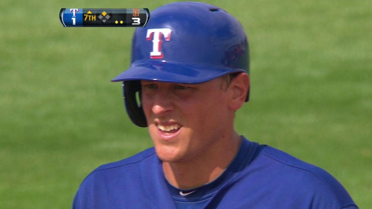 Adduci gets Rangers going as Lowe shines vs. Giants