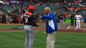 Alou, Meulens throw first pitch