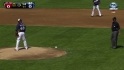 Ump calls from behind the mound