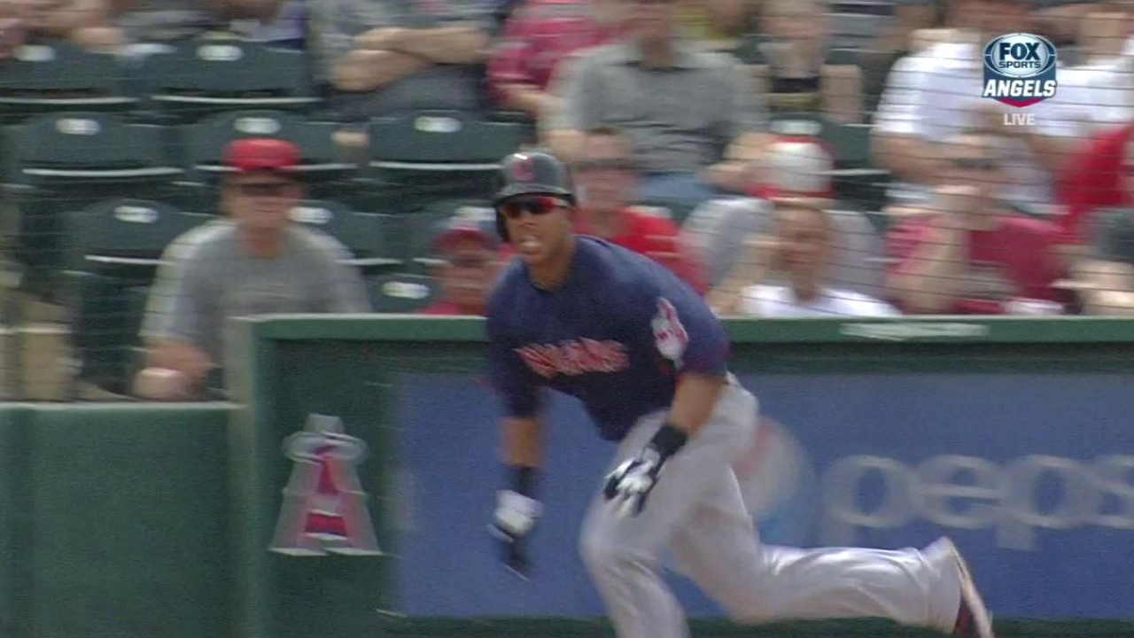 Brantley's three hits pace Indians against Halos