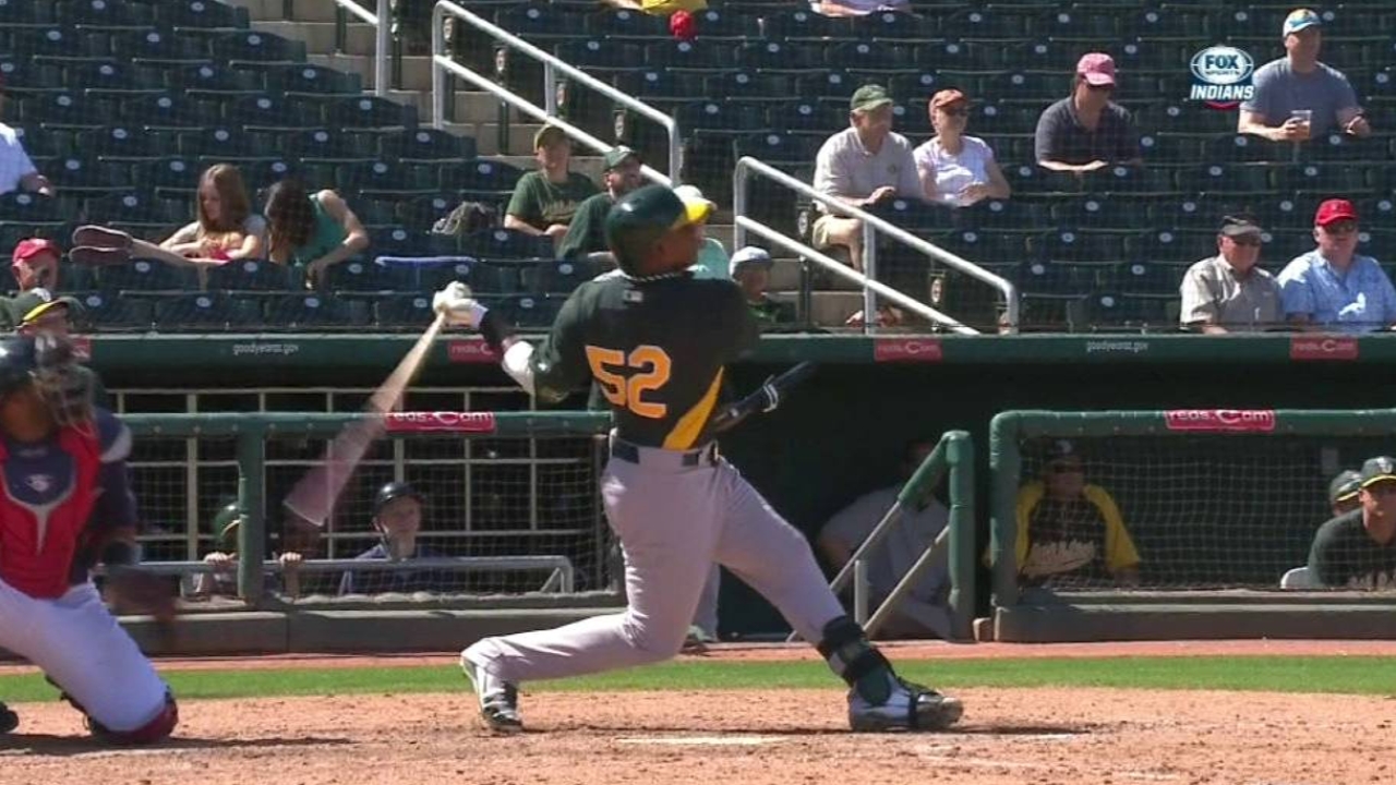 Cespedes homers as A's win back-and-forth battle