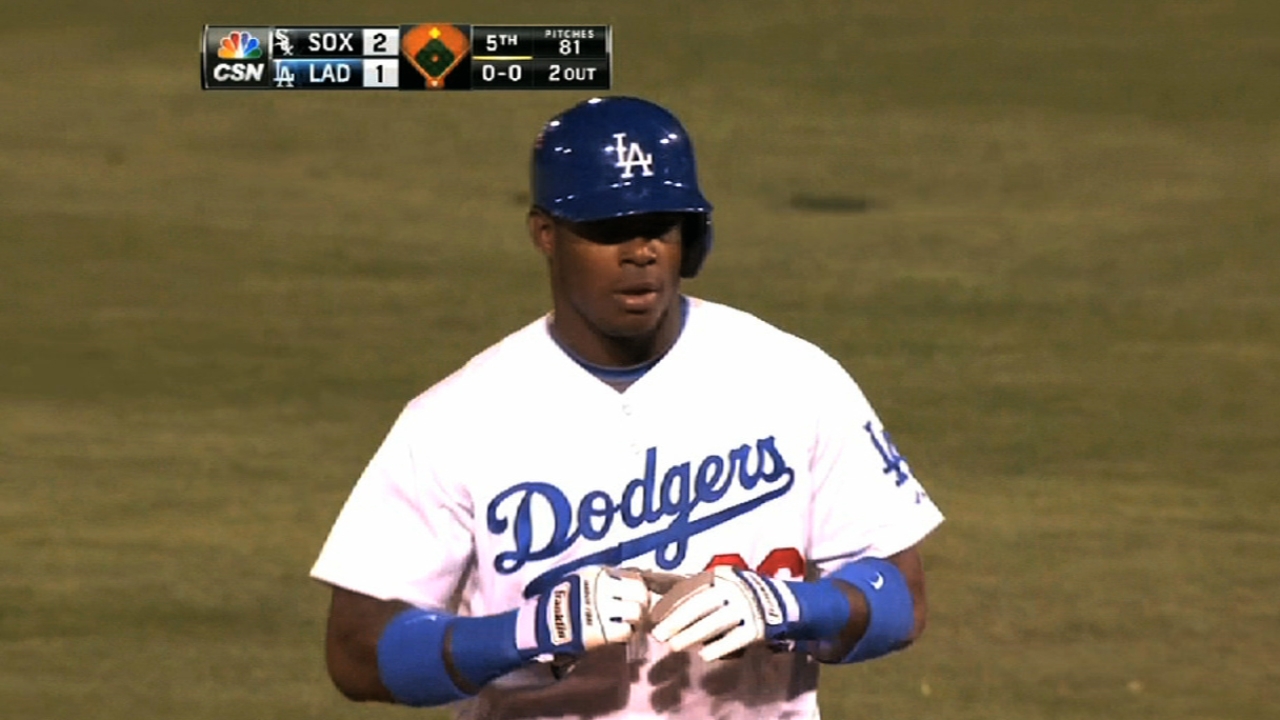 Puig goes 3-for-3, homers as LA drops KC