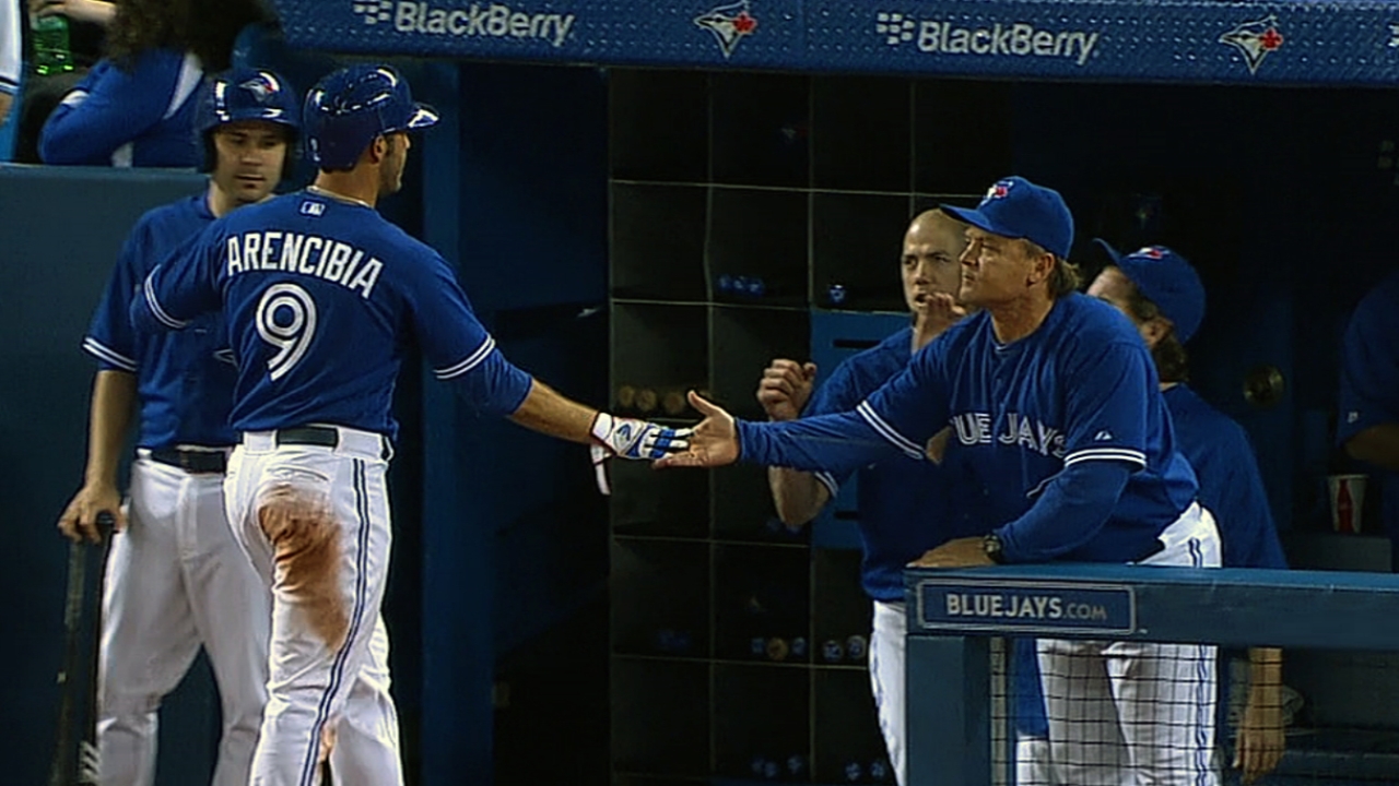 Arencibia homers twice as Blue Jays get first win
