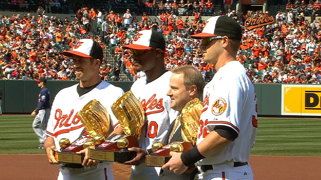 Hardy, Jones, Wieters receive Gold Gloves