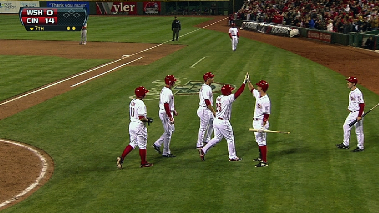 Cozart, Frazier each drill two homers to down Nats