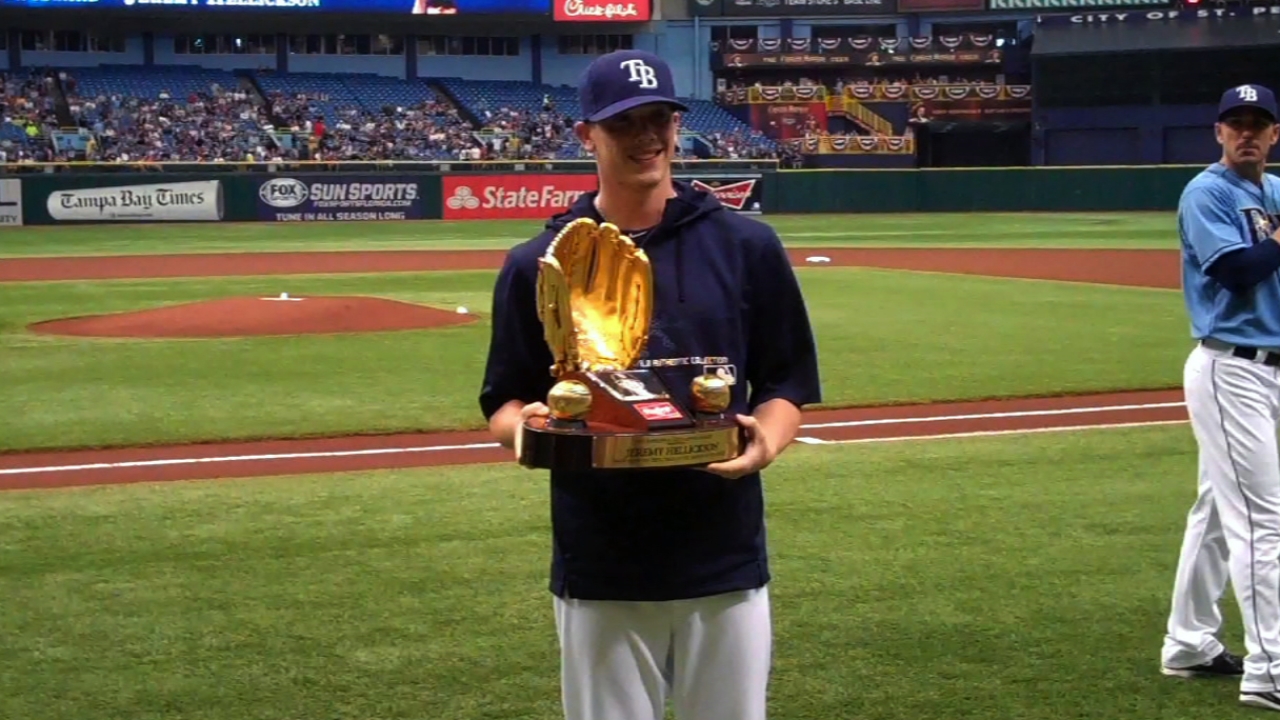 Hellickson presented his Gold Glove Award