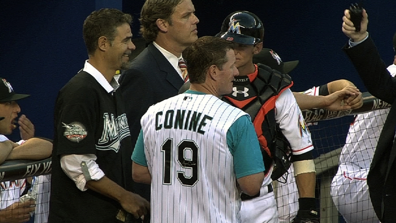 Lowell, Conine part of Marlins' home opener