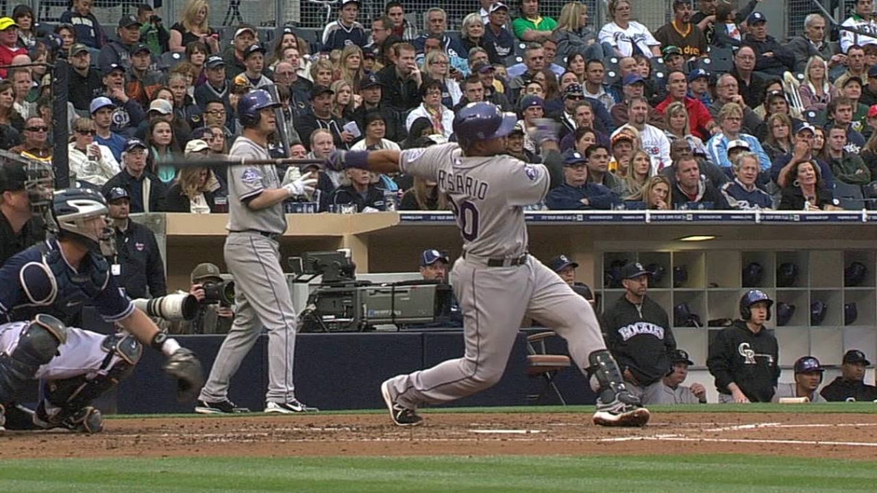 Con 4 hits de Rosario, Rockies derrotan a Padres