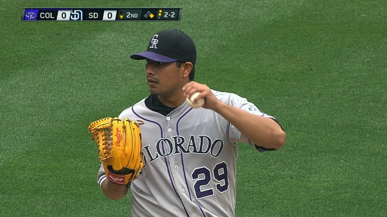 De La Rosa se apuntó su 1er triunfo con Rockies