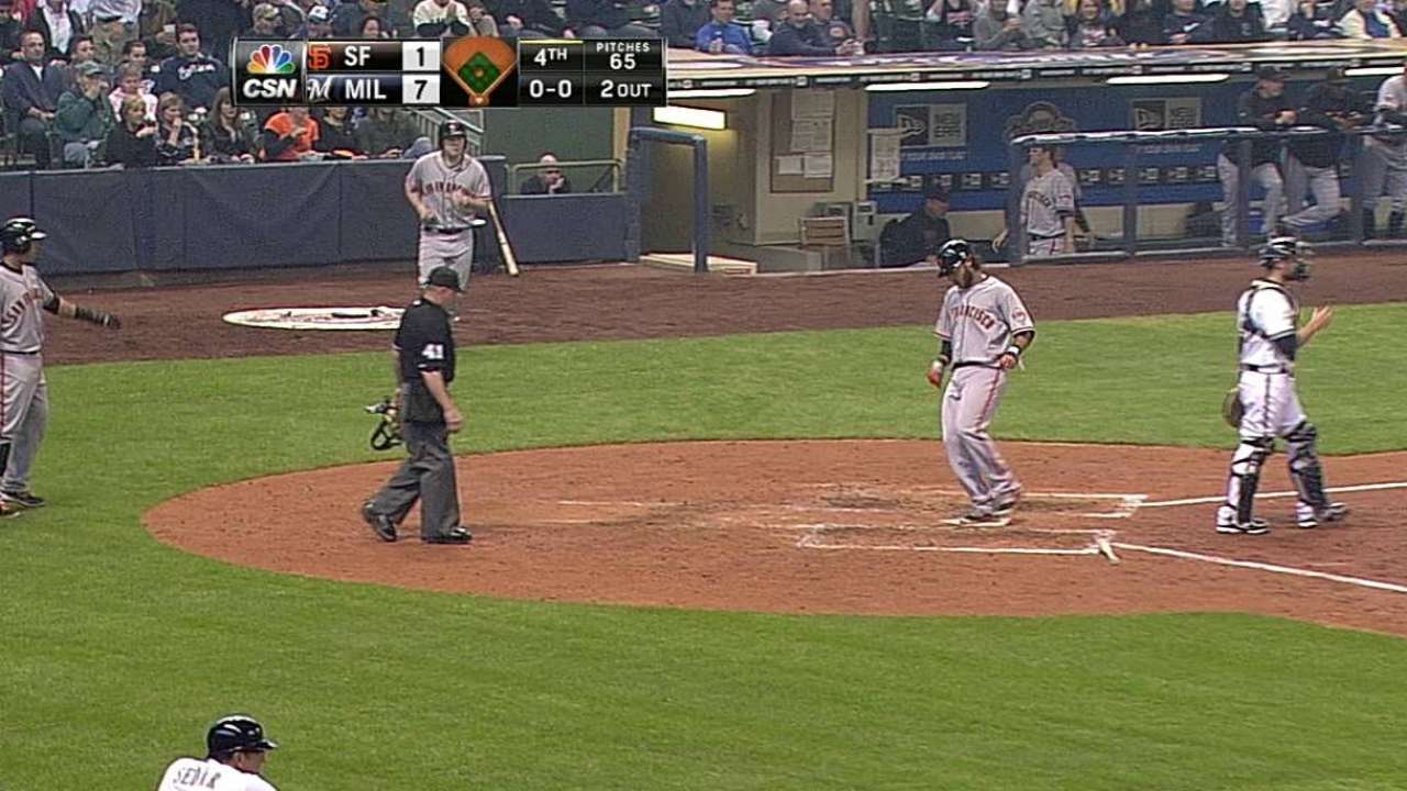 Cain coughs up trio of homers in loss to Crew