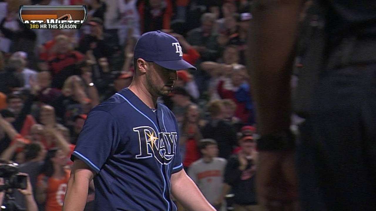 Orioles vencen a Rays con grand slam de Wieters