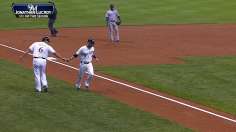 Brewers capitalize on errors to give Burgos first win