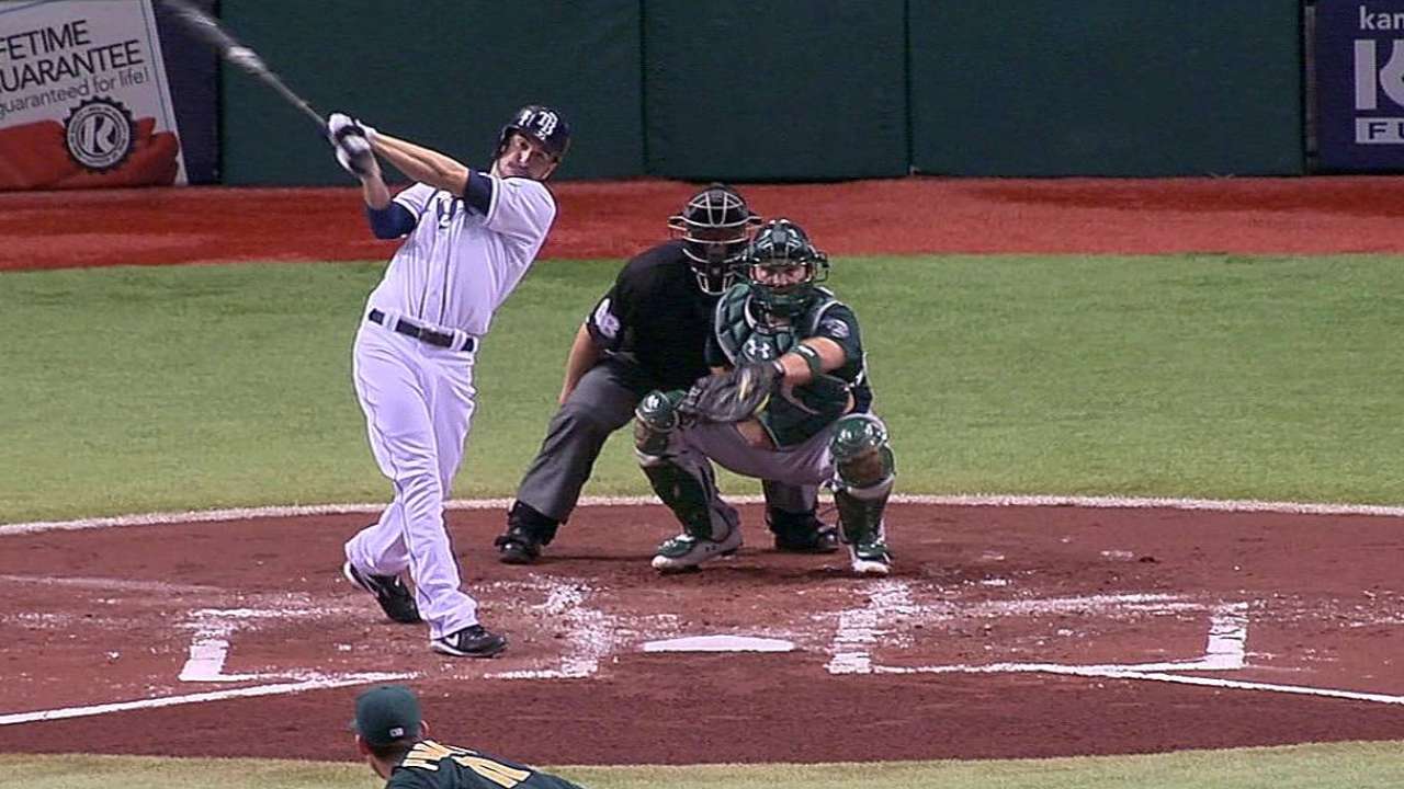 Joyce's homer enough as Hellickson, 'pen shut out A's