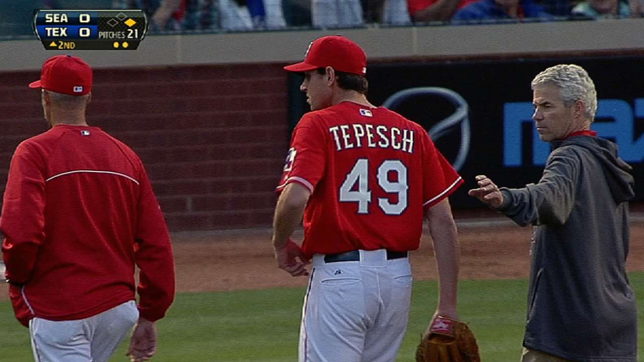 Tepesch scheduled to make start on Thursday
