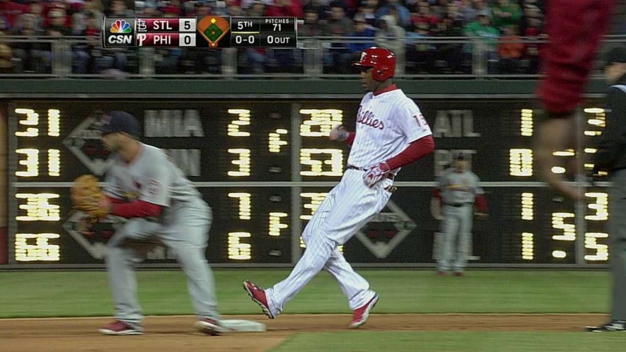 Mayberry attempts to prove himself in outfield